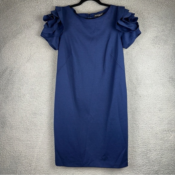 Pietro Brunelli Dress Salisburgo Womens Medium Cobalt Blue Maternity Rose - Picture 2 of 11